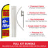 E-File Windless Banner Flag & Pole Kit
