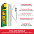 We Accept EBT Windless Banner Flag & Pole Kit