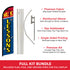 Music Lessons Windless Banner Flag & Pole Kit