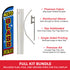 Auto Glass Specialists Windless Banner Flag & Pole Kit