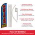 Radiator Specialists Windless Banner Flag & Pole Kit