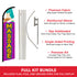 Massage Windless Banner Flag & Pole Kit