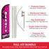 Beauty Supply Windless Banner Flag & Pole Kit