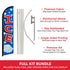 Ice Windless Banner Flag & Pole Kit
