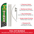 New & Used Tires Windless Banner Flag & Pole Kit