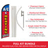 A/C & Heating Services Windless Banner Flag & Pole Kit