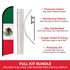 Mexico Windless Banner Flag & Pole Kit