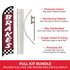 Brakes (Red) Windless Banner Flag & Pole Kit