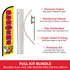 Burgers Windless Banner Flag & Pole Kit