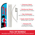 Hair Cuts Windless Banner Flag & Pole Kit