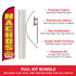 Nachos Windless Banner Flag & Pole Kit