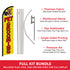 Pet Grooming Windless Banner Flag & Pole Kit