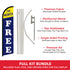 1st Month Free Windless Banner Flag & Pole Kit