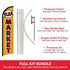 Flea Market Windless Banner Flag & Pole Kit