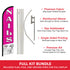 Nails Windless Banner Flag & Pole Kit