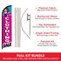 Clothing Sale Windless Banner Flag & Pole Kit