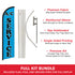 A/C Services (Blue) Windless Banner Flag & Pole Kit
