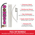 Donuts (White) Windless Banner Flag & Pole Kit