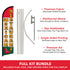 Mexican Restaurant Windless Banner Flag & Pole Kit