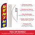 Rent Me Windless Banner Flag & Pole Kit