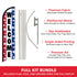 Welcome (Stars RWB) Windless Banner Flag & Pole Kit