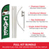 Cafe (Green) Windless Banner Flag & Pole Kit