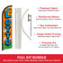 Lotto Windless Banner Flag & Pole Kit