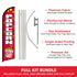 Popcorn Windless Banner Flag & Pole Kit