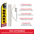 Brake Services Windless Banner Flag & Pole Kit