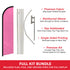 Pink Solid Color Windless Banner Flag & Pole Kit