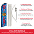 Hot Tubs Windless Banner Flag & Pole Kit