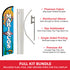 Mariscos Windless Banner Flag & Pole Kit