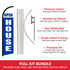 Open House (Blue & White) Windless Banner Flag & Pole Kit