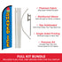 Shaved Ice Windless Banner Flag & Pole Kit