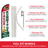 Tacos & Burritos Windless Banner Flag & Pole Kit