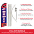 No Credit OK Windless Banner Flag & Pole Kit