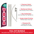 Yoga Windless Banner Flag & Pole Kit