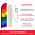 Rainbow Windless Banner Flag & Pole Kit