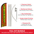 Churros Windless Banner Flag & Pole Kit