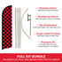 Red & Black Checkered Windless Banner Flag & Pole Kit