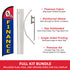 0 Percent Finance Windless Banner Flag & Pole Kit