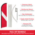 Diver Windless Banner Flag & Pole Kit
