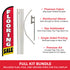 Flooring Sale Windless Banner Flag & Pole Kit