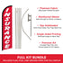 Insurance Windless Banner Flag & Pole Kit