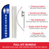 Restrooms Windless Banner Flag & Pole Kit