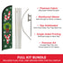 Joy (Candy Cane) Windless Banner Flag & Pole Kit