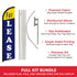 For Lease Windless Banner Flag & Pole Kit