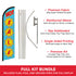 Hot Sale Windless Banner Flag & Pole Kit