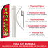 Tamales Windless Banner Flag & Pole Kit