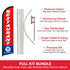 Restaurant Windless Banner Flag & Pole Kit
